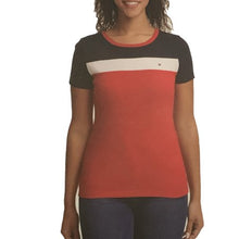 Load image into Gallery viewer, Tommy Hilfiger Womens Crew Neck Solid Color Logo T-Shirt
