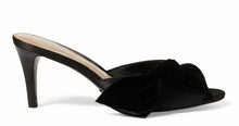 Load image into Gallery viewer, Ralph Lauren Genevie Black Satin Sandal Size 5.5M

