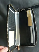 Load image into Gallery viewer, MICHAEL KORS MERCER TRAVEL CONTINENTAL LEATHER WALLET BLACK $ 168.00
