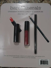 Load image into Gallery viewer, bareMinerals Lip Trio SRSLY RED Luxe Lipstick 3 Piece Set - NEW
