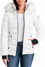 Load image into Gallery viewer, Nautica Womens Faux Fur Trim Hooded Midweight Puffer Jacket
