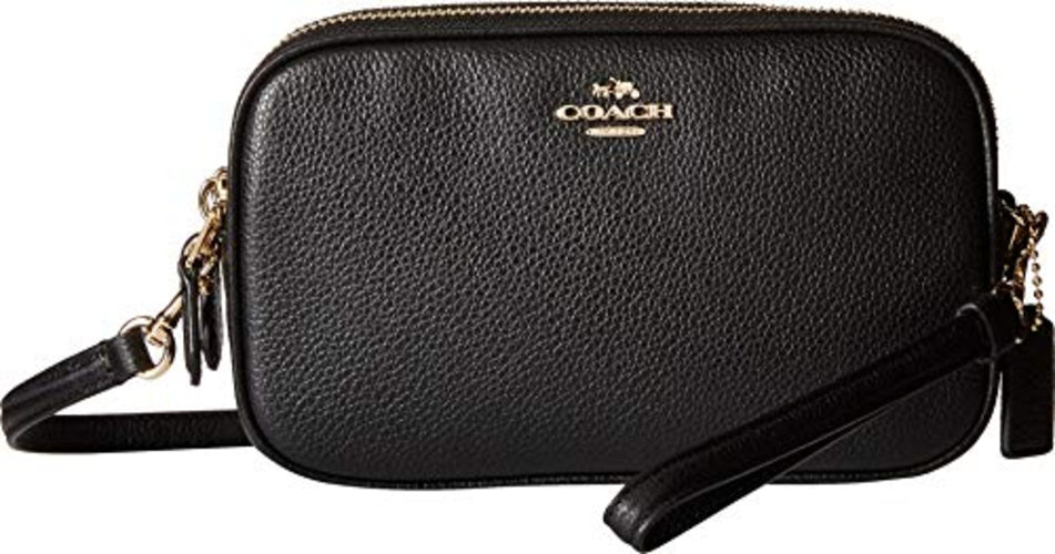 COACH Pebbled Crossbody Clutch Li/Black One Size