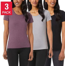 Load image into Gallery viewer, 32 Degrees Cool Women&#39;s 3 Pack Short Sleeve Scoop Neck T-Shirts
