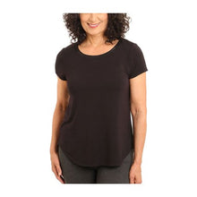 Load image into Gallery viewer, Joan Vass New York Women&#39;s Satin Collar Short Sleeve Shirt
