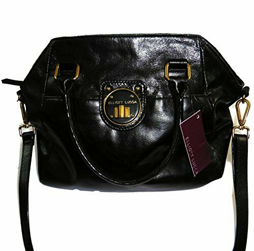Elliot Lucca Shoulder Leather Handbag Black