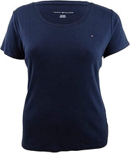 Load image into Gallery viewer, Tommy Hilfiger Womens Crew Neck Solid Color Logo T-Shirt
