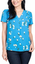 Load image into Gallery viewer, Hilary Radley Womens V-Neck Printed Blouse
