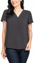 Load image into Gallery viewer, Hilary Radley Womens V-Neck Printed Blouse
