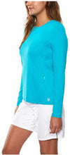 Load image into Gallery viewer, Hang Ten Womens Long Sleeve Rashguard Blue Bird with UPF 50+
