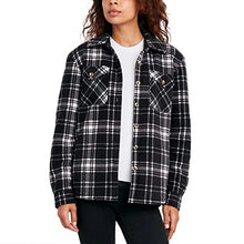 Load image into Gallery viewer, Sage Collective Women&#39;s Long Sleeve Plaid Super Plush Sherpa Lined Fleece Shirt Jacket with Pockets
