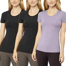 Load image into Gallery viewer, 32 Degrees Cool Women&#39;s 3 Pack Short Sleeve Scoop Neck T-Shirts
