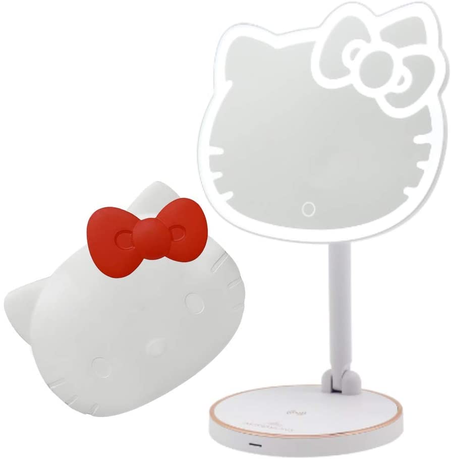 Hello Kitty LED Rechargeable Makeup Mirror and Wireless Compact LED Mirror