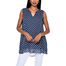 Load image into Gallery viewer, Cristina B Women’s Sleeveless Tunic V Neck Flowy Double Layer Tank
