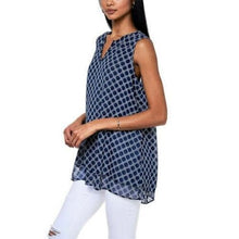 Load image into Gallery viewer, Cristina B Women’s Sleeveless Tunic V Neck Flowy Double Layer Tank
