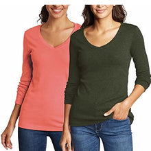 Load image into Gallery viewer, Eddie Bauer Ladies Long Sleeve Tee 2-pack
