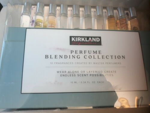 KIRKLAND PERFUME BLENDING COLLECTION SET INCLUDES 10 FRAGRANCE ROLLERBALLS NIB