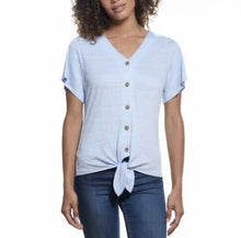 Load image into Gallery viewer, Weatherproof Vintage Woman&#39;s Tie Front Blouse
