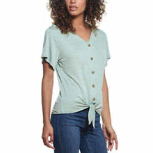 Load image into Gallery viewer, Weatherproof Vintage Woman&#39;s Tie Front Blouse
