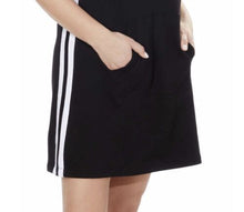 Load image into Gallery viewer, DKNY Sport Ladies&#39; Black Logo Hoodie Dress Kangaroo Pockets
