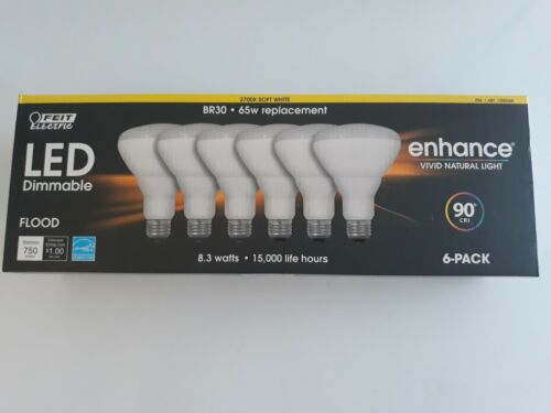 Feit Electric 65 Watt LED Dimmable BR30 2700K Flood 6 Pk