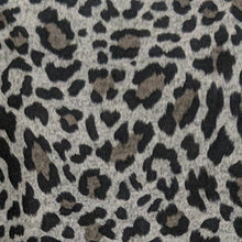Load image into Gallery viewer, Ellen Tracy Womens Cozy V-neck Black Brown Animal Print Long Sleeve M
