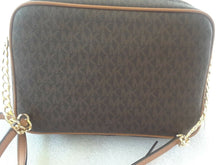 Load image into Gallery viewer, Michael Kors Women&#39;s Jet Set Brown Logo Crossbody Handbag Small BHFO 7986
