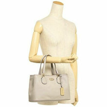 Load image into Gallery viewer, Coach 34563 Women Crossgrain 2 way shoulder Bag Greybeige
