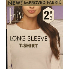 Load image into Gallery viewer, Felina Ladies&#39; 2-Pack Long Sleeve T-Shirt Tagless Label Soft Cotton Stretch
