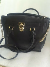 Load image into Gallery viewer, Michael Kors Studio Hamilton East West Satchel Leather Black No Tag
