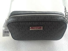 Load image into Gallery viewer, Michael Kors Jet Set Logo Black East West Crossbody Women&#39;s Purse #88 (2663)

