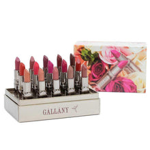Load image into Gallery viewer, Gallany Creme Satin Semi-Matte Pink Red Nude Fuscia Lipstick Liason 15-Piece Set
