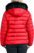 Load image into Gallery viewer, Nautica Womens Faux Fur Trim Hooded Midweight Puffer Jacket
