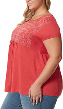 Load image into Gallery viewer, Gloria Vanderbilt Ladies&#39; Embroidered Tee, Crewneck Short Sleeve Tee
