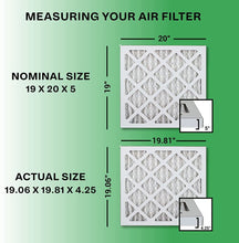 Load image into Gallery viewer, Filterbuy 19x20x4 / 19x20x5 Air Filter MERV 11, Pleated Replacement HVAC AC Furnace Filter
