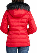 Load image into Gallery viewer, Nautica Womens Faux Fur Trim Hooded Midweight Puffer Jacket
