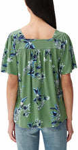 Load image into Gallery viewer, Lucky Brand Women’s Square Neck Floral Short Sleeve Shirt Variety
