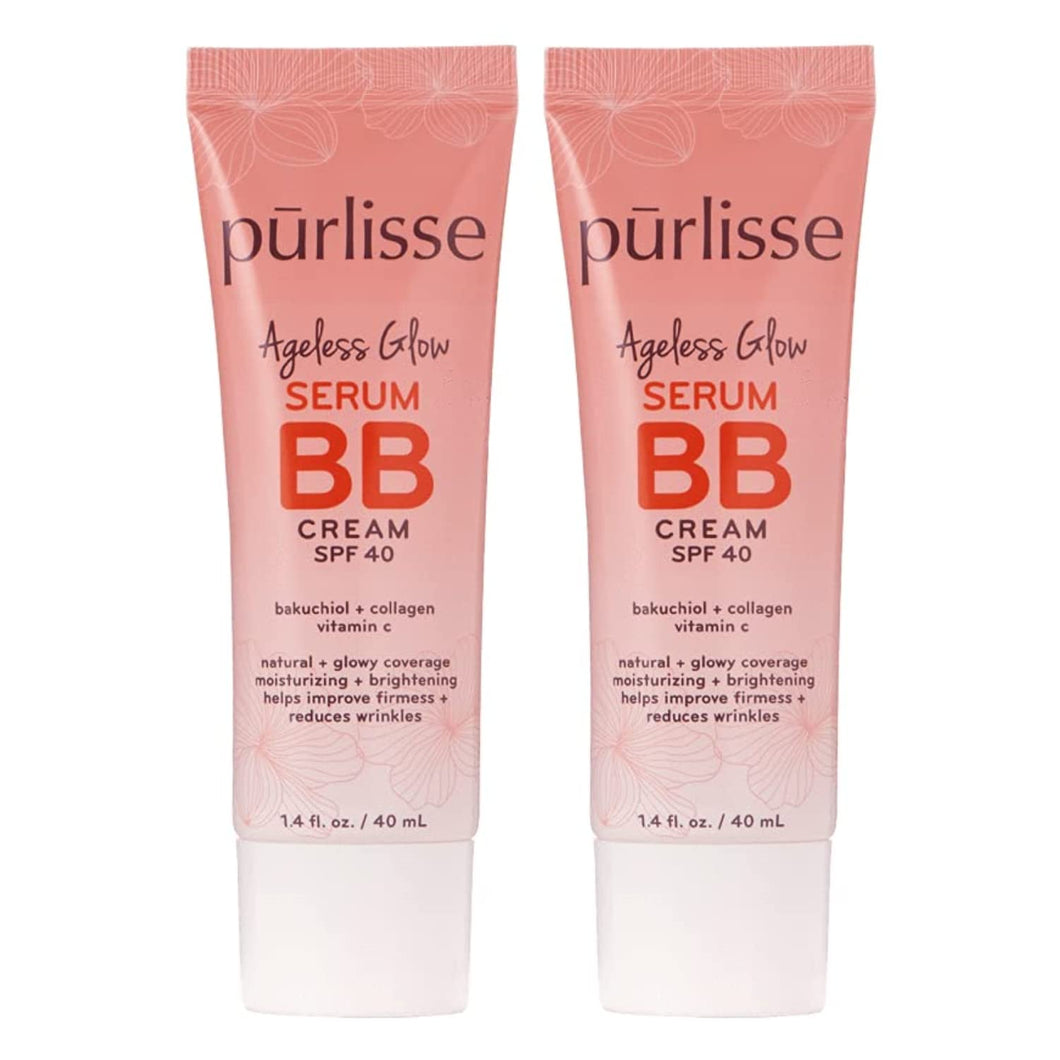 Purlisse Serum BB Cream SPF 40, 1.4 Fluid Ounce (Pack of 2)