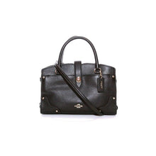 Load image into Gallery viewer, Coach 37779 Mercer Satchel 24 light gold black Grain Leather Satchel Bag
