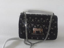 Load image into Gallery viewer, Michael Kors Sloan Chain Large Grommet Shoulder Bag, Silver Tone . Black- NWT
