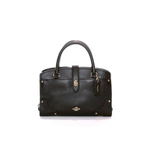 Load image into Gallery viewer, Coach 37779 Mercer Satchel 24 light gold black Grain Leather Satchel Bag
