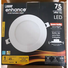 Load image into Gallery viewer, Feit Electric LEDR56JBX/930 75-Watt Equivalent Round Flat Panel J-Box Integrated LED Recessed Trim Downlight, 2.5” L x 7.3” D, 3000K (Warm White)
