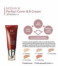 Load image into Gallery viewer, Missha M Perfect Cover Makeup BB Cream SPF42
