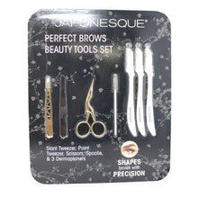 Load image into Gallery viewer, Japonesque Perfect Brows Beauty Tools Set 7 Pieces

