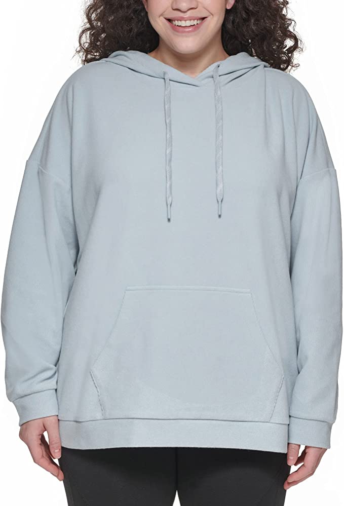 Marc New York Women's Sweater Ribbed Soft Cozy Hoodie