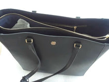 Load image into Gallery viewer, Tory Burch Robinson North South Leather Tote Bag Black
