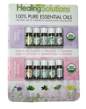 Load image into Gallery viewer, Healing Solutions 100% Pure Essential Oils 5 Blends &amp; 5 Single Note 0.33 Oz Each
