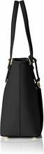 Load image into Gallery viewer, Michael Kors Women&#39;s Medium Jet Set Saffiano Leather Zip Top Tote Top-Handle Bag
