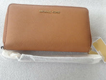 Load image into Gallery viewer, Michael Kors Jet Set Travel Large Smartphone Wristlet - Acorn Brown - NWT - Auth
