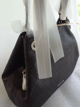 Load image into Gallery viewer, Michael Kors Signature Raven Large Shoulder Tote - Black - New $298
