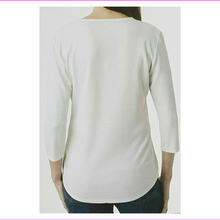 Load image into Gallery viewer, SegMents Women 3/4 Sleeve Basic/Essential Tencel V-neck Tshirt
